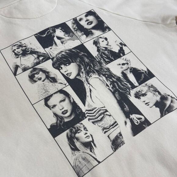 Taylor Swift THE ERAS TOUR Beige Hoodie NEW size Large RARE Merch Black Logo - Picture 6 of 6